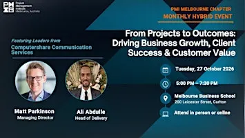 PMI Melbourne Chapter October Monthly Hybrid Event