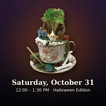 Halloween Edition Teacup Fairy Garden