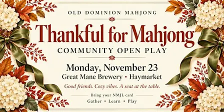 Mahjong Mondays at Great Mane: Community Mahjong Night Open Play