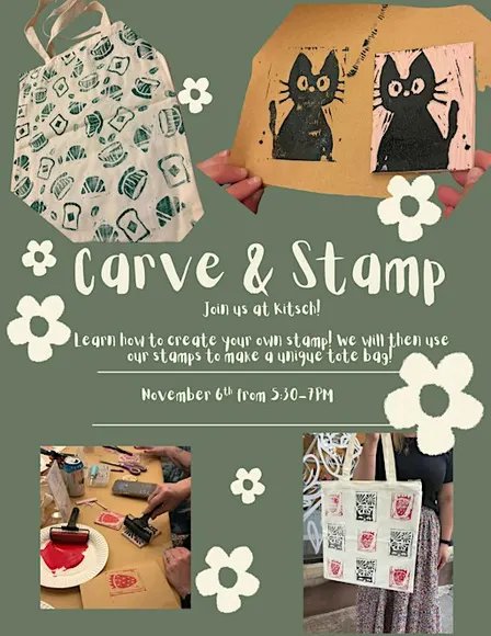 Carve & Stamp Tote Class at Kitsch