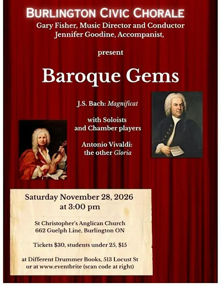 Burlington Civic Chorale sings Baroque Gems