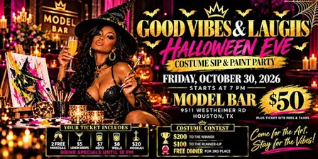Good Vibes & Laughs: Halloween Eve Costume Sip & Paint Party