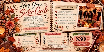 Hey You Sister Circle: Healing, Growing And Becoming Together Charlotte, NC