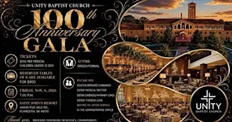 Unity Baptist Church 100th Anniversary Gala