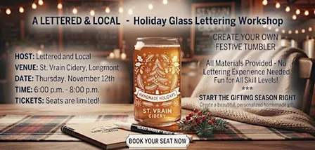 Merry & Lettered: Holiday Glass Tumbler Night