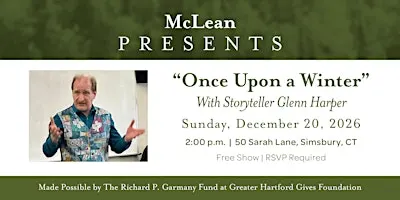 “Once Upon a Winter” With Storyteller Glenn Harper