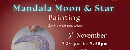 Mandala Moon & Star Painting -The Black Horse