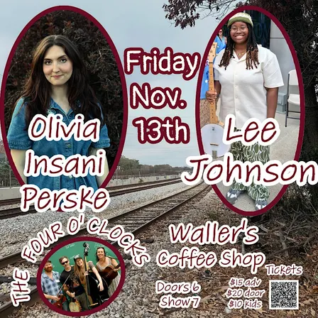 Olivia Insani Perske, Lee Johnson, and The Four O' Clocks at Waller's