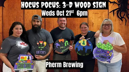 Hocus Pocus: 3-D Signs Paint Party at Pherm with Maryland Craft Parties