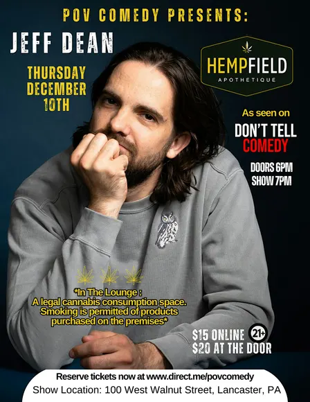Comedian Jeff Dean at Hempfield Apothetique