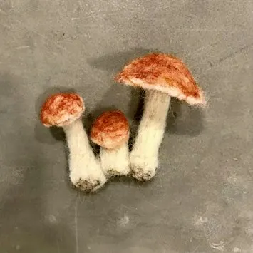 Needle Felted Mushrooms – Ornaments and Pins for the holidays!