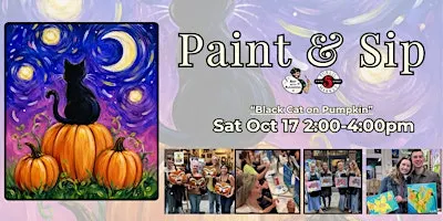 Paint & Sip in Eugene, Oregon “Black Cat on Pumpkin”
