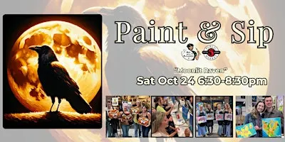 Paint & Sip in Eugene, Oregon “Moonlit Raven”