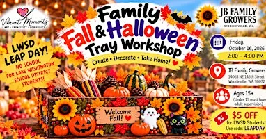 Family Fall and Halloween Tray Workshop and Leap Day