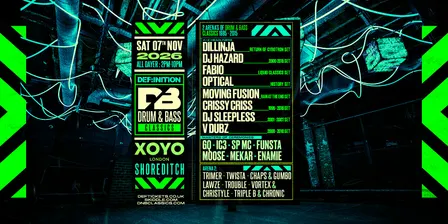 Drum and Bass Classics | London All Dayer | XOYO