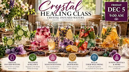 Crystal Class - Waters and Elixirs! Heal with the power of Crystals!