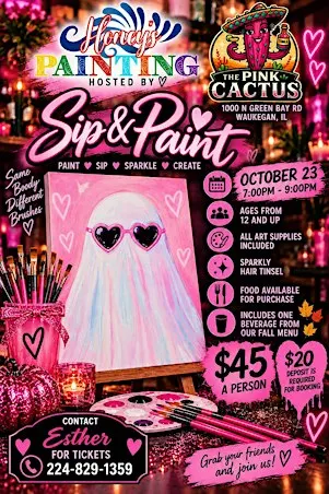 Halloween sip& paint