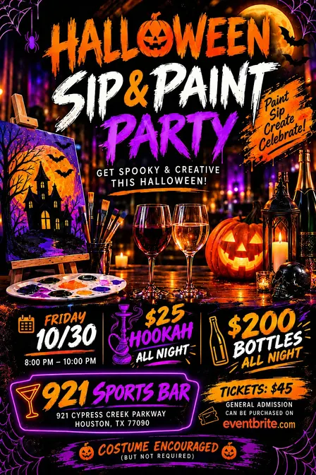 HALLOWEEN SIP & PAINT PARTY