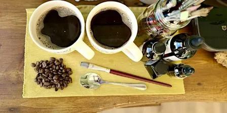 Coffee ink workshop: Strong Coffee, Slow Lines