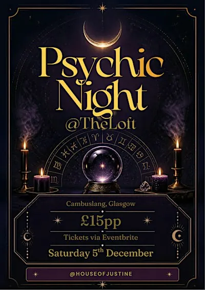 Psychic Night Intimate Night Only 20 spaces