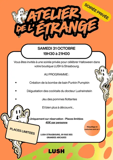 Soirée privée LUSH - Création de bombe de bain pour HALLOWEEN