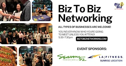 Biz To Biz  Networking Table Talk & Tapas at Seasons 52 Sawgrass Mills