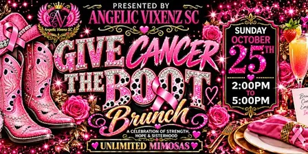 All PINK Bougie Brunch  GIVE CANCER THE BOOT Edition