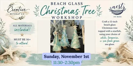 Beach Glass Christmas Tree Workshop with Amanda of Creative Retreat