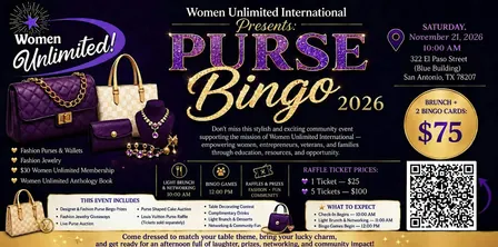 Women Unlimited Presents our 1st Inaugural Purse Bingo & Auction