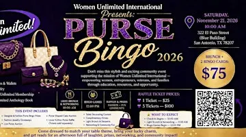 Women Unlimited Presents our 1st Inaugural Purse Bingo & Auction