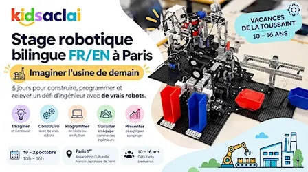 Stage Robotique à Paris, Bilingue FR/EN, Toussaint (10-16 ans)