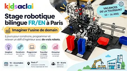 Stage Robotique à Paris, Bilingue FR/EN, Toussaint  (10-16 ans)