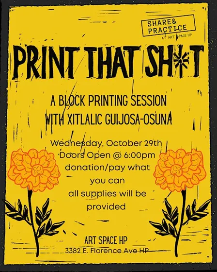Share & Practice: Print That Sh*t - A Block Printing Session