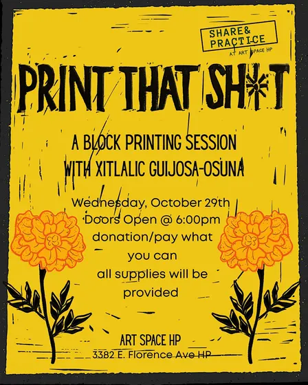 Share & Practice: Print That Sh*t - A Block Printing Session