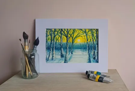Paint your own Christmas Present! - Winter Woodland Scene
