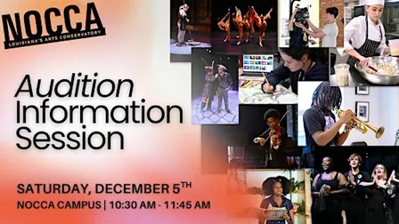2027 - 28 NOCCA Audition Information Session in CULINARY ARTS