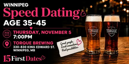 15FirstDates Winnipeg Speed Dating (Age 35-45)