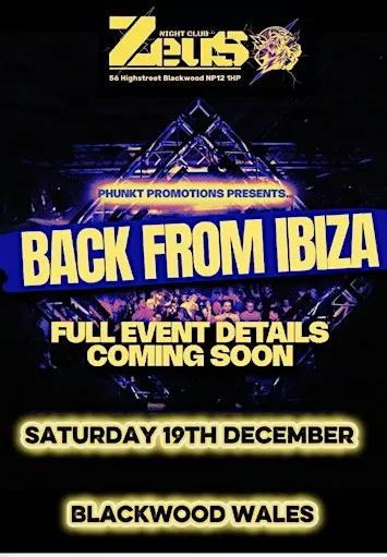 Phunkt Promotions Presents Back from Ibiza
