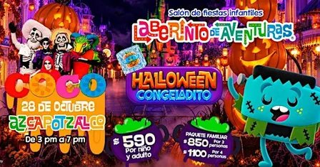Halloween Congeladito para Toda la Familia en Laberinto de Aventuras