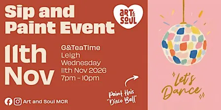 Sip and Paint Event at G&TeaTime, Leigh