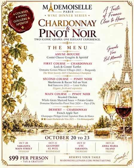 Chardonnay and Pinot Noir Wine Dinner