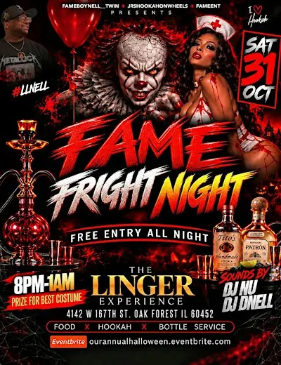 "FAME FRIGHT NIGHT" HALLOWEEN PARTY... FREE ENTRY!!!