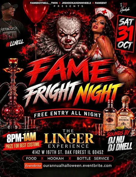 "FAME FRIGHT NIGHT" HALLOWEEN PARTY... FREE ENTRY!!!