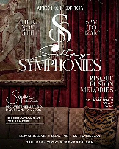 Sultry Symphonies. Nov 5th at Sophie Cocktail & Terrace Bar. AfroTech Editi