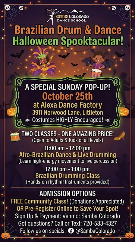 Brazilian Drum & Dance Halloween Spooktacular!