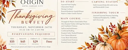 Origin Hotel Thanksgiving Buffet