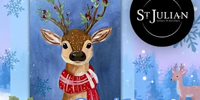 A Deer Holiday-11x14-St Julian-Rockford-Paint and Sip