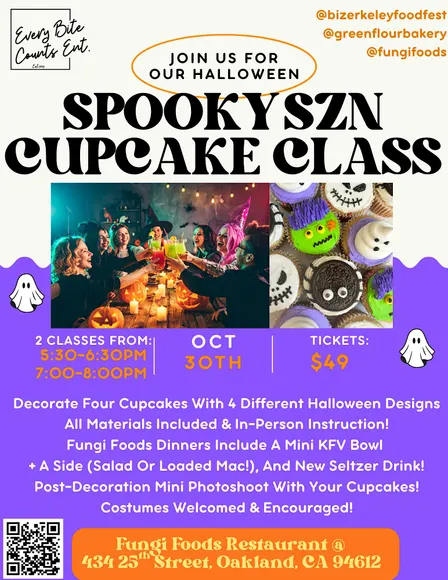 Spooky Season Cupcake Class & Dinner