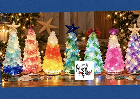 Paint and Enjoy-Sea Glass Tree– Fall, Winter & Christmas  at Wyndridge Farm