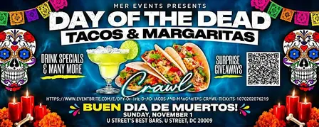 Day of the Dead Halloween Bar Crawl (Tacos and Margs)